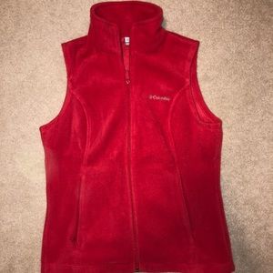 Red COLUMBIA Fleece Vest